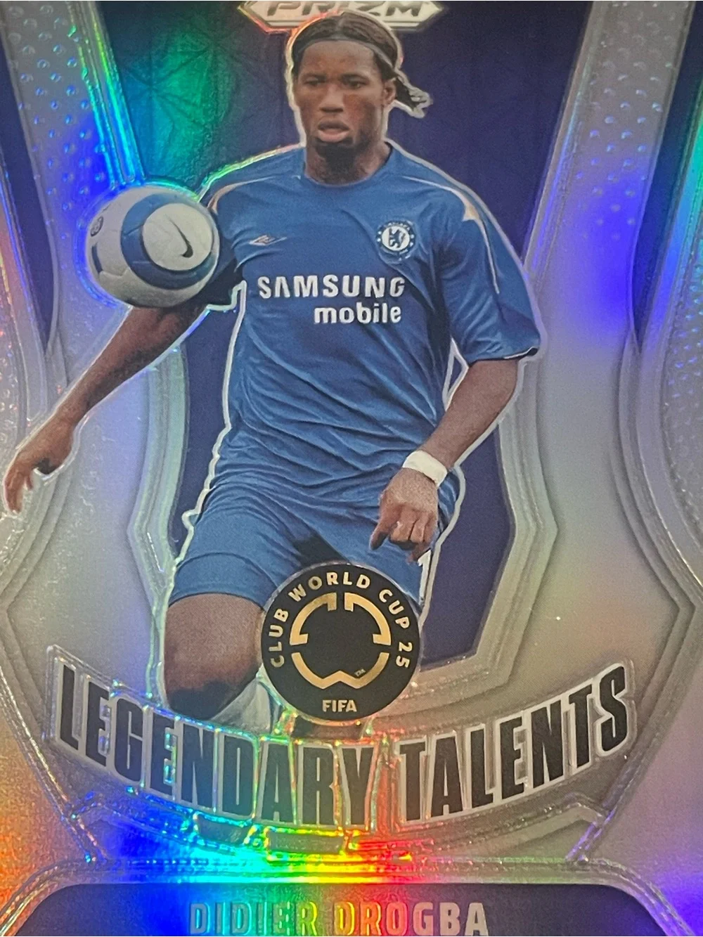 2025 Prizm FIFA Club World Cup Chelsea Didier Drogba Legendary Talent Silver